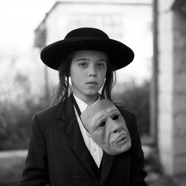 Young boy with mask